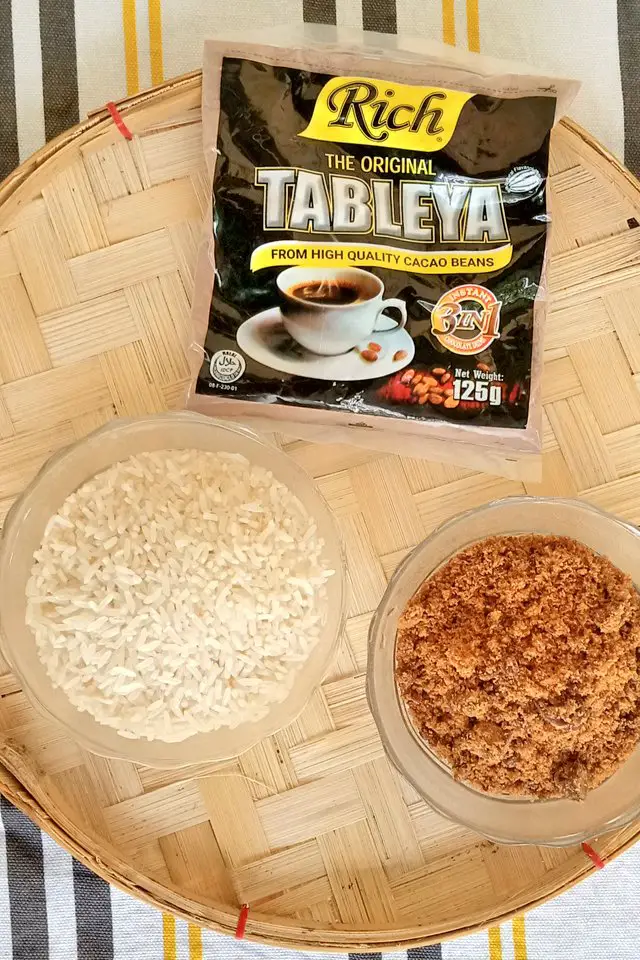 Champorado Ingredients, Sweet Chocolate Rice Porridge, Mom Food Blog
