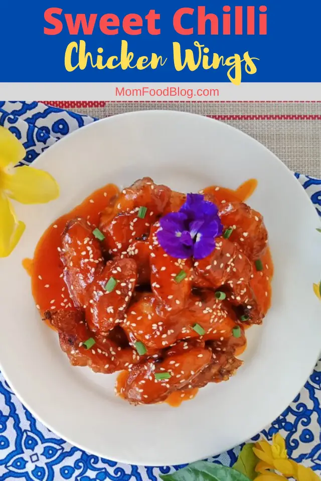 Sweet Chilli Chicken Wings, Mom Food Blog
