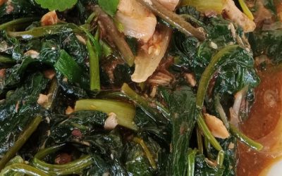 Ginisang Kangkong with Sardines