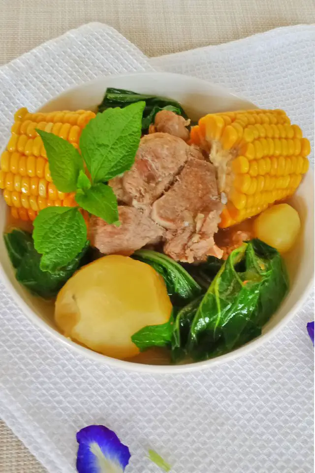 Pork Tinola Recipe, Pork Tinola, Pork Tinola with Sweet Corn and Potatoes