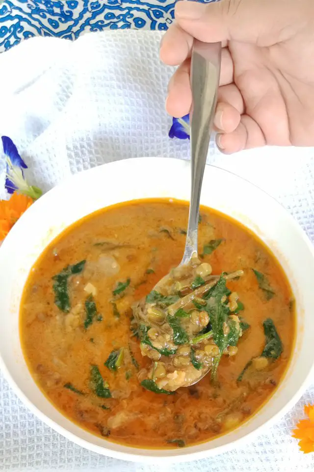 Vegan Mung Bean Soup Curry, Mung Bean Soup, Mung Bean Curry, Vegan Mung Bean Soup Curry with Coconut Milk, Mom Food Blog
