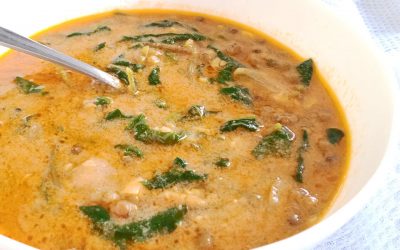 Vegan Mung Bean Soup Curry with Coconut Milk