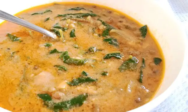 Vegan Mung Bean Soup Curry with Coconut Milk