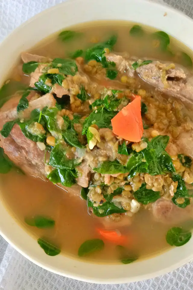 Ginisang Monggo, Mung Bean Recipe, Mung Bean Soup with Pork, Mung Bean Soup with Pork and Malunggay, Mom Food Blog