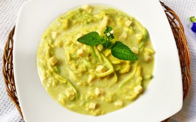 Avocado with milk